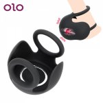 OLO 10 Speed Penis Ring Testicle Bondage Vibrators Double Cock Ring Delay Ejaculation Scrotal Binding Ring