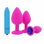 Sex Shop Crystal Jewelry Butt Plug Dildo Erotic Toy Vibrator Massage Vibrator Silicone Anal Plug Clitoris Stimulator Sex Toys A3