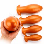 Liquid Silicone 5 Size anal dildo butt plug prostate massage anus vagina dilator adult erotic sex toy for women SM gay anal sex.