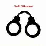 BDSM Sex Toys For Adult Games Soft Silicone Handcuffs SM Teaching black footcuff Bondage Gear Party Cosplay Tools for Woman Man