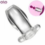 Hollow Anal Plug Cleaning Enema Tool Gay Sex Toys for Women Men Transparent Butt Expand Plugs Prostate Massager Anus Dilator