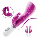 G Spot vibrator Rabbit clitoral stimulator Erotic Dildo vibrator Double motors Vagina massage Adult sex toys for women