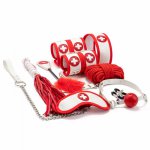 BLACKWOLF 10pcs BDSM Sex Toys Kits Bed Bondage Restraint Set Adult Couples Game Handcuffs Rope Whip Collar Sex Toys For Women