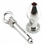 Ins, New Stainless Steel Male & Female Flushable Anal Plugs Wash Rinse Anus Beads Balls Fetish Chastity Sex Products