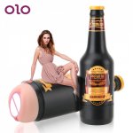 OLO Male Masturbator Cup Portable Beer Bottle Soft Ora Pussy Real Vagina Erotic Adult Toy Sex Toys for Men Sex Machine