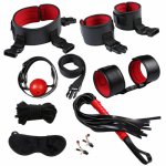 8Pcs Adult Sexual Games Bondage Whip Handcuffs Blindfold Intimate Sex Toys Tool