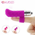 EXVOID Bullet Vibrators Silicone Finger Vibrator Dildo Nipple Clitoris Stimulator G Spot Massager Jumping Egg Sex Toys for Women