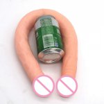 55cm Realistic Double Dildo Flexible Soft Silicone Huge Dual dong anal dildo For Lesbian Fake dick Penis adult Sex toy for Women