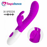 30 Speeds Rabbit Vibrator Sex Toy For Women With Oral Sex Small Tongue Clit Stimulator Adult Toys Vibrating Dildo Wand Massager