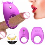 Male Penis Rings Vibrators Clitoris Stimulator Delay Premature Ejaculation Prostate Treatment Massager Cook Sex Toys for Men