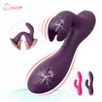 10 Speeds Double Motors Rabbit Vibrator For Women Dildo G Spot Vaginal clitoral stimulation Sex Toys For Couple Adult Massager