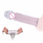 Cocks Extender Sleeve Penis Cocks Cover Sleeve Reusable Silicon Condom With Spike Dotted For Men Dildo Sheath Condoms Sex Toys