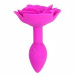 Rose Flower Silicone Anal Plug Prostate Stimulation Anus Dilatation Butt Plug Female Male Masturbator Couples Flirt Toy