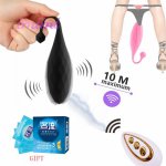 Panties Wireless Remote Control Vibrator Vibrating Egg Wearable Dildo Vibrator G Spot Adult Sex Toy for Women with Condoms