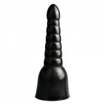 Klasyczne stopniowane dildo all black 33,5 cm czarny | 100% dyskrecji | bezpieczne zakupy