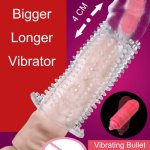 Sex Toys for Men Cock Enlarger Cock Extender Delay Ejaculation Reusable Penis Sleeve Penis vibrators Condom