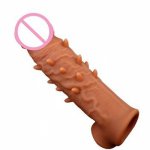 Realistic Rubber Penis Extender Durable Penis Sleeve Dildo Enlargement Condom Male Cock Enhancer Intimate Goods Sex Toys For Men