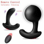 10 Speeds Vibrating G Spot Butt Plug Vibrators Sex Shop For Couples ,Remote Control Inflatable Anal Pump Male Prostate Massager.