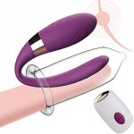 Couple Vibrator For Clitoral, G-Spot Stimulation With 7 Pulsating & Powerful Vibration Patterns, Wireless Remote Control Dildos