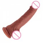 Female sexy simulation sensual masturbation stick double layer soft silicone dildo lifelike penis G-spot anal adult products