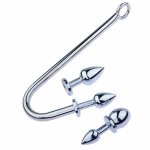 New Metal Replaceable Anal Hook Anal Plug Can Disassembly Anal Dilator Butt Plug Adult Game Anal Stimulation Sex Toy For men
