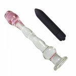 Big Pyrex Glass Dildo Glass Artificial Penis Double Ended Huge Long Crystal Dildo Penis Anal Beads Butt Plug Sex Products