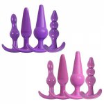 very sexy for man and feminine  4 Pcs  Anal Plug Soft Butt Plu gs Adult Product Beads Shape Anal Plug Massager Mini Sex Toy