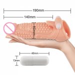 Stretchable Double Opening Penis Sleeve Imitating Penis Enlargement Sex Toys For Men Condoms Male Cock Extender Dildo Enhancer
