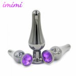 3pcs/set Stainless Steel Smooth Anal Plug Butt Plug Crystal Jewelry Trainer For Women Gay Anal Sex Toys Female Masturbtor