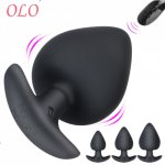 OLO 10 Frequency Dildo Anal Vibrator Butt Plug G spot Vibrator  Prostate Massage Sex Toy For Men Woman Wireless Remote Anal Plug