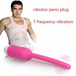 New Silicone vibrator urethral sound vibrator,7 frequency vibration silicone penis plug urethral sound penis urethra catheter