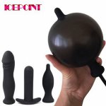 Inflatable Anal Dildo Plug Expandable Butt Plug with Pump Adult Products Silicone Sex Toys for Women Men Anal Dilator Massager
