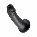 King Cock, Dildo realistyczne z przyssawką - King Cock Cock 6 Inch Czarny - 15 cm
