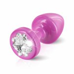 Diogol, Zdobiony plug analny - Diogol Anni R Butt Plug Clover Pink 25 mm Koniczyna Różowy