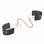 Bijoux Indiscrets, Piękne kajdanki - Bijoux Indiscrets Désir Métallique Cuffs Black 