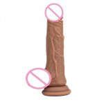 Simulation sexy dildo double layer silicone soft dildo lifelike penis anus G-spot passion adult sex products masturbation stick