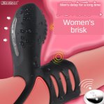 Couple G-Spot Vibrator With Cockring Penis Erection Long Lasting Vagina Clitoris Stimulate Nipples Massager Orgasm Adult Sex Toy