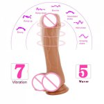 Remote Control Automatic Telescopic Heating Dildo Vibrator Massage Huge Realistic Penis Vibrator Sex Toys For Women Masturbation