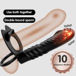 Double Penetration Anal Plug Dildo Vibrator Butt Plug Sex Toys for Couples Strapless Strap-on Dildo Vibrators for Woman Sex Shop