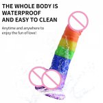 195mm Realistic Jelly horse big Dildo Body-Safe Material Huge Penis Strong Suction Cup Flexible Cock Vaginal G-spot Anal sex toy