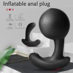 Huge Dildo Butt Plug Vibrator Remote Control Male Prostate Massager Inflatable Anal Plug Vibrator Sex Toys For Men Penis Plug