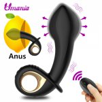 Remote Control Anal Butt Plug Vibrator Prostate Massage Anus Clitoris Stimulation Anal Plugs Vibrator Sex Toys For Men