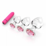 Glass Anal Plug Jewelry Butt Plugs Crystal Clear Glass Dildo Sexual Toys For Women Men Masturbation Prostate Massage Vagina Ball