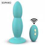 Wireless Anal Plug Vibrator Masturbators Adult Sex Toys For Women Remote Control Telescopic Dildo Male Butt Prostate Massager