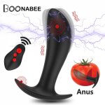 Electric Shock Pulse Male Prostate Massage Vibrators Sex Toy For Men Wireless remote Male Anal Butt Plug Stimulator Masturbator