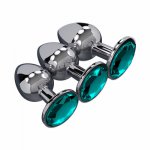 Woman Male Metal Anal Plug Sex Toys for Adults Anal Beads Stainless Steel Butt Plug Smooth Anus Beads Sex Toys for Couples 3PCS