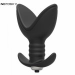 Zerosky, 10 Frequency Anal Plug Vibrators Opening ButtPlug Silicone Anal Vibrator Sex Toys For Woman Men Gay Adult G-spot Massage Zerosky