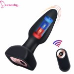 10 Speed Remote Control Prostate Massager Vibrating Anal Butt Plug For Women G spot Dildo Waterproof Massager