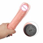 20cm Realistic Crystal Dildo Vibrators Multi Speed Big Penis Erotic Sex Toys For Adult Intimate Woman Masturbator Realistic