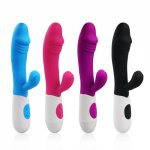 G Spot Vibrator for Women Dildo Rabbit Dual Vibration Silicone Waterproof Female Vagina Clitoris Massager Sex Toys For Women